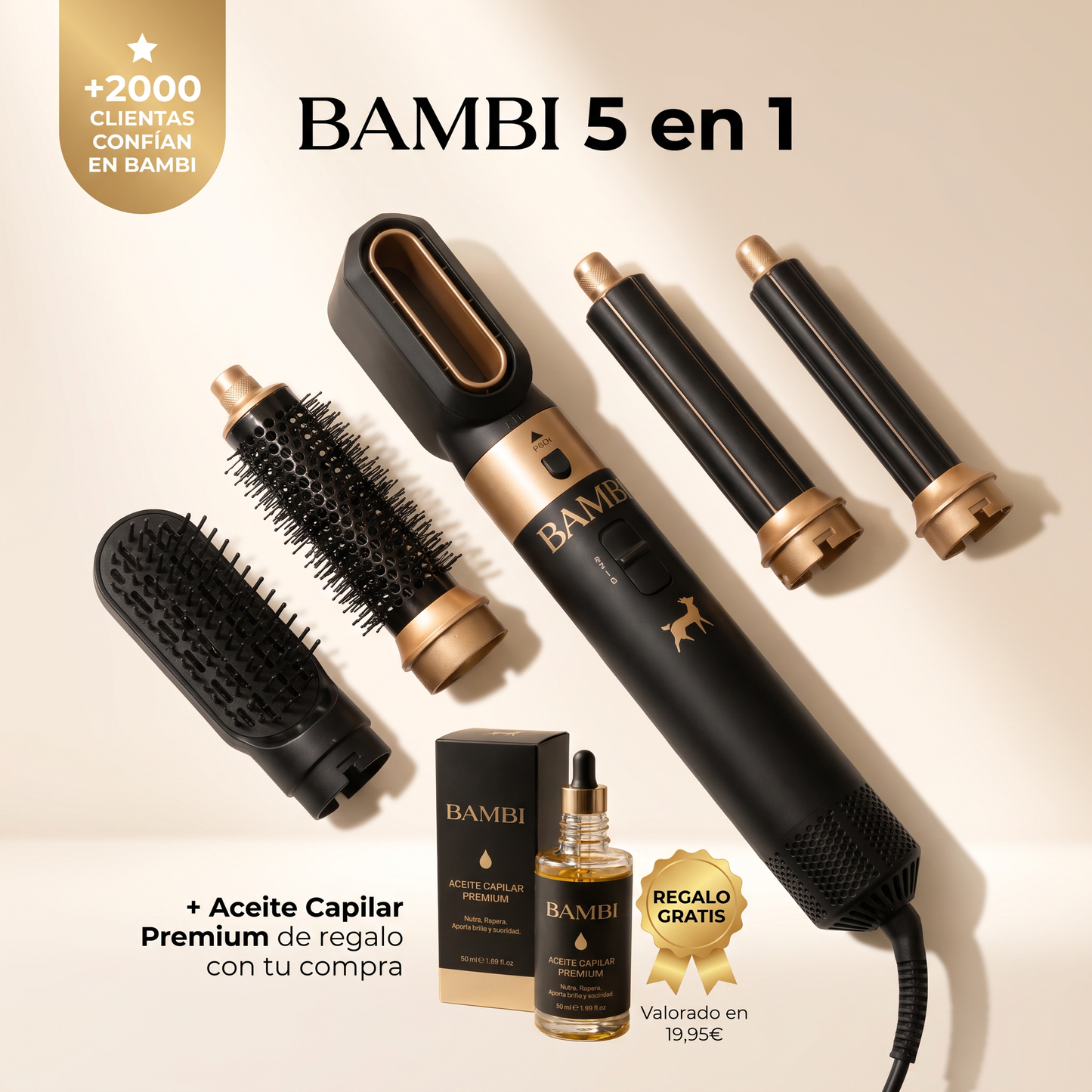 BAMBI Secador 5 en 1 Premium