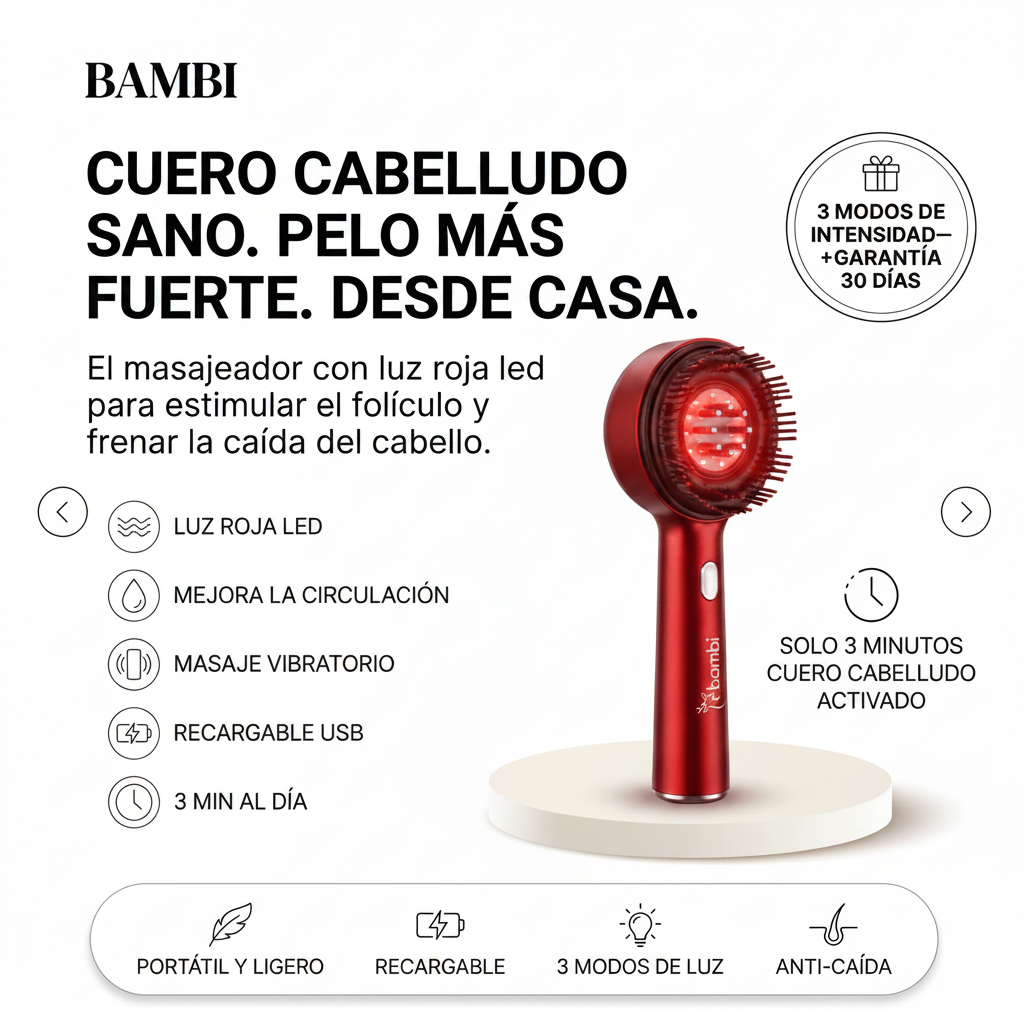 BAMBI Red Light Pro Masajeador Capilar AntiCaída