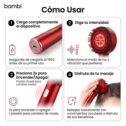 BAMBI Red Light Pro Masajeador Capilar AntiCaída