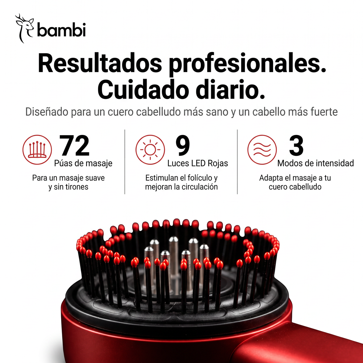BAMBI Red Light Pro Masajeador Capilar AntiCaída