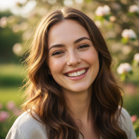 happy girl, ultra realista. 